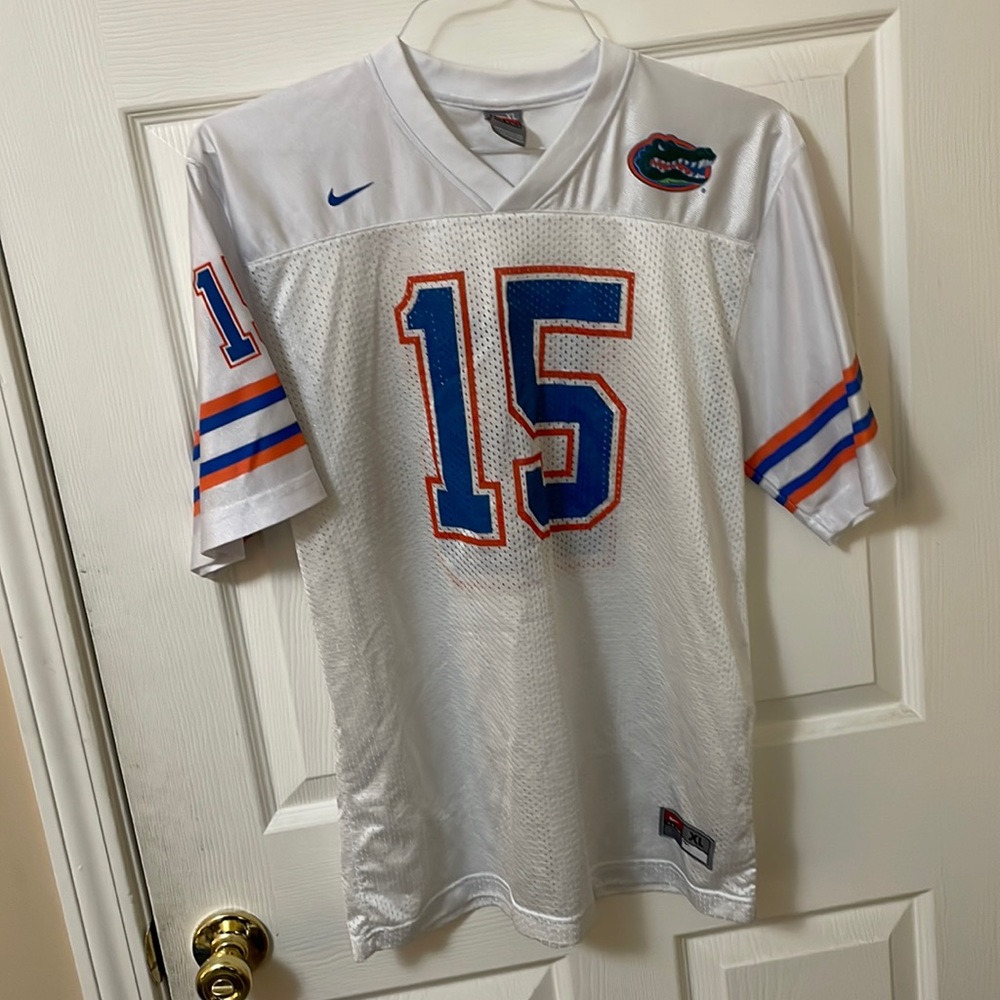 White Florida gators #15 football jersey, Youth XL, Nike